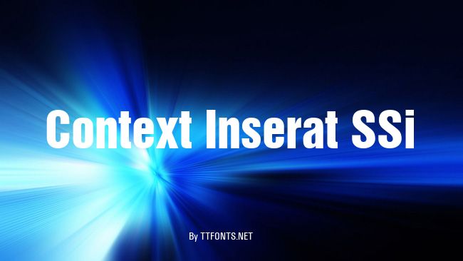 Context Inserat SSi example